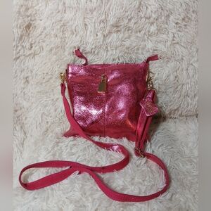 Pink metallic Crossbody Bag Y2k